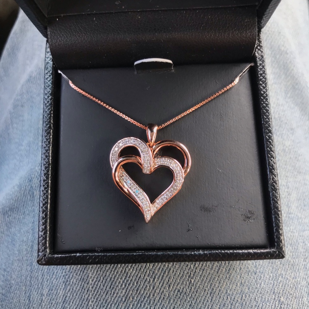 Rose gold with diamonds